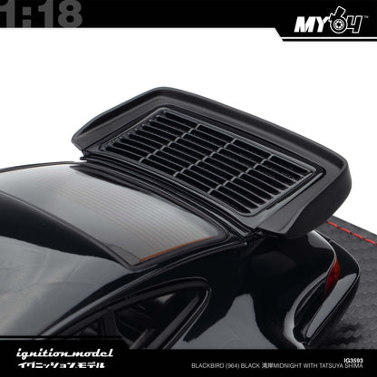 [Ignition Model] 1:18  Blackbird (964) - Black 湾岸MIDNIGHT With Tatsuya Shima