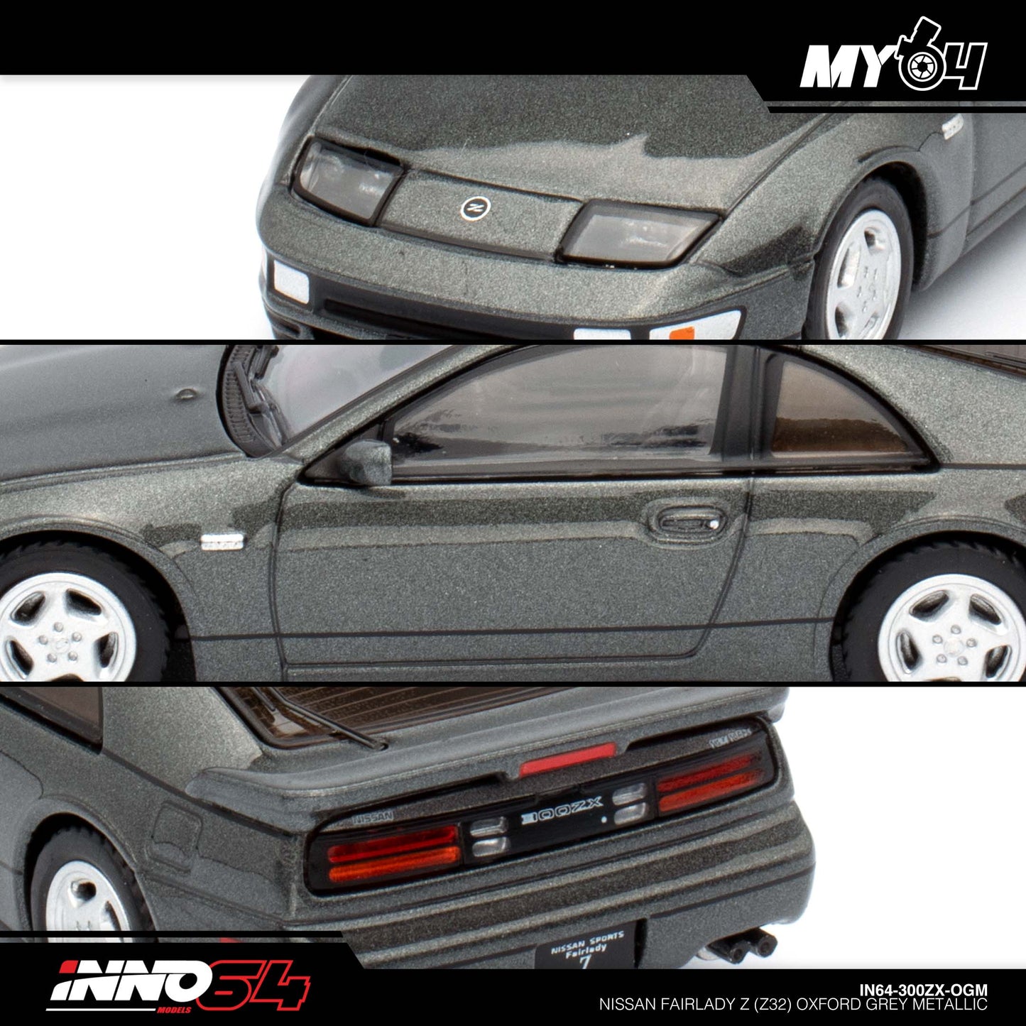 [INNO64] Nissan 300ZX (Z32) Oxford - Grey Metallic