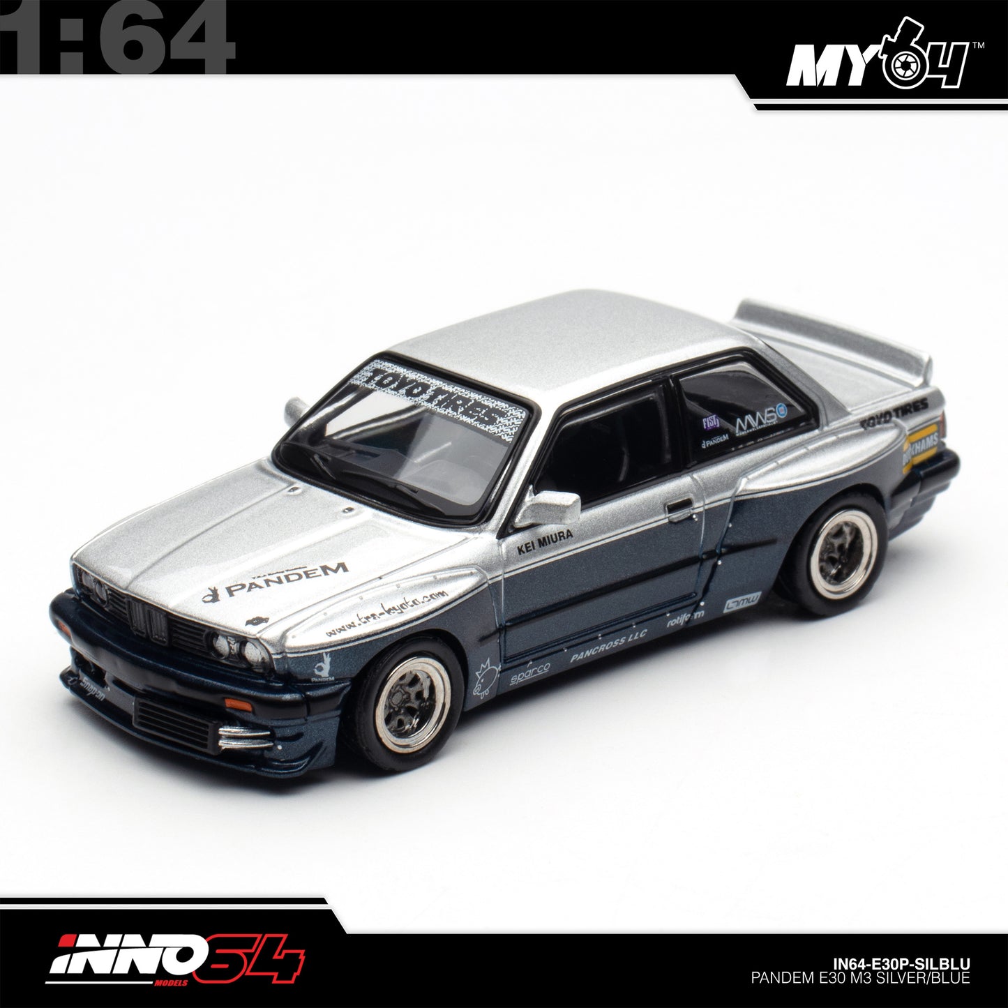 [INNO64] 1:64 Pandem E30 M3 - Silver/Blue