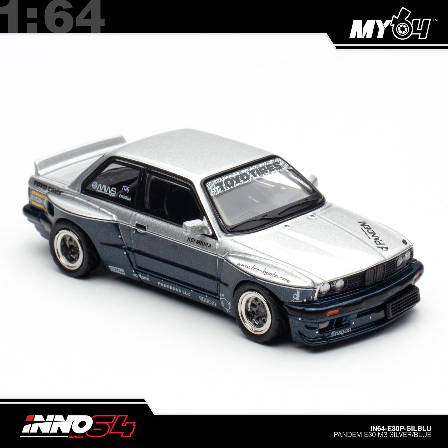 [INNO64] 1:64 Pandem E30 M3 - Silver/Blue