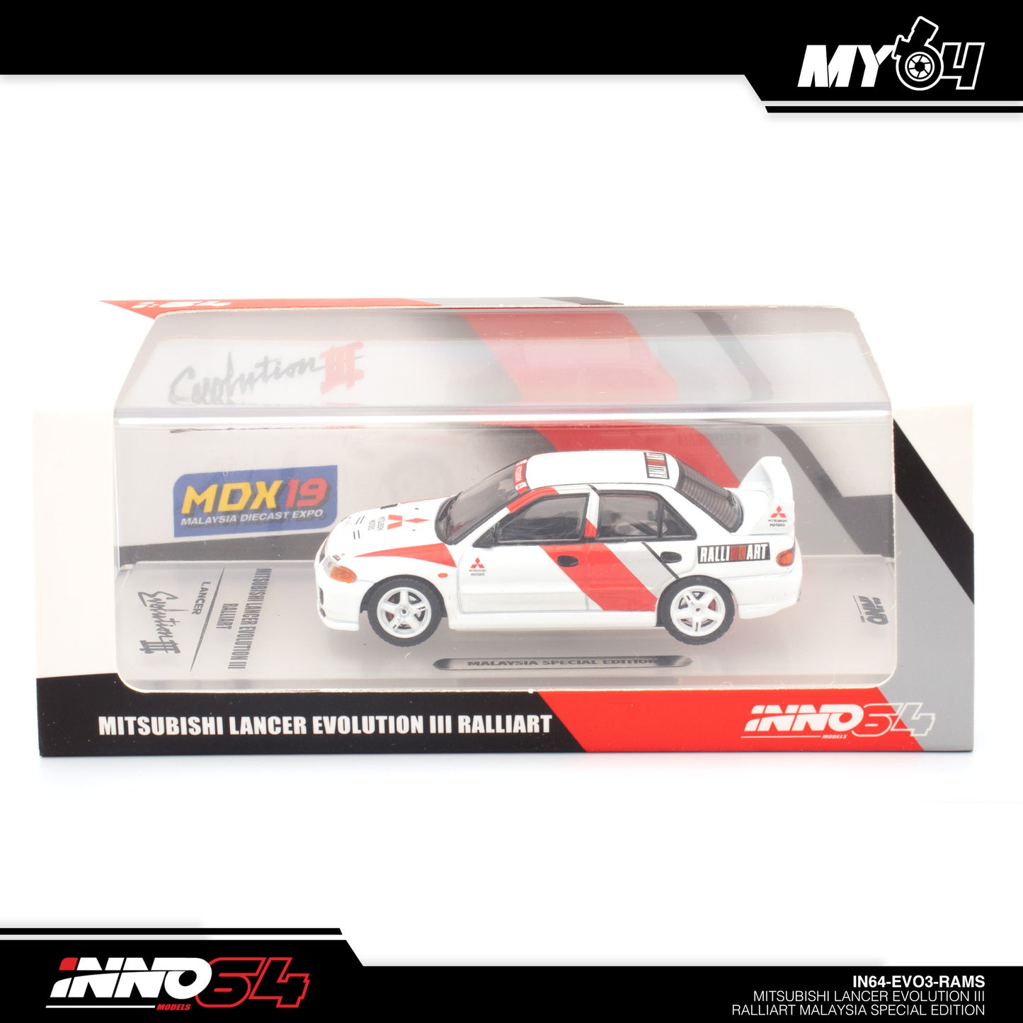 [INNO64] 1:64 Mitsubishi Lancer Evolution III Ralliart (Malaysia Special)