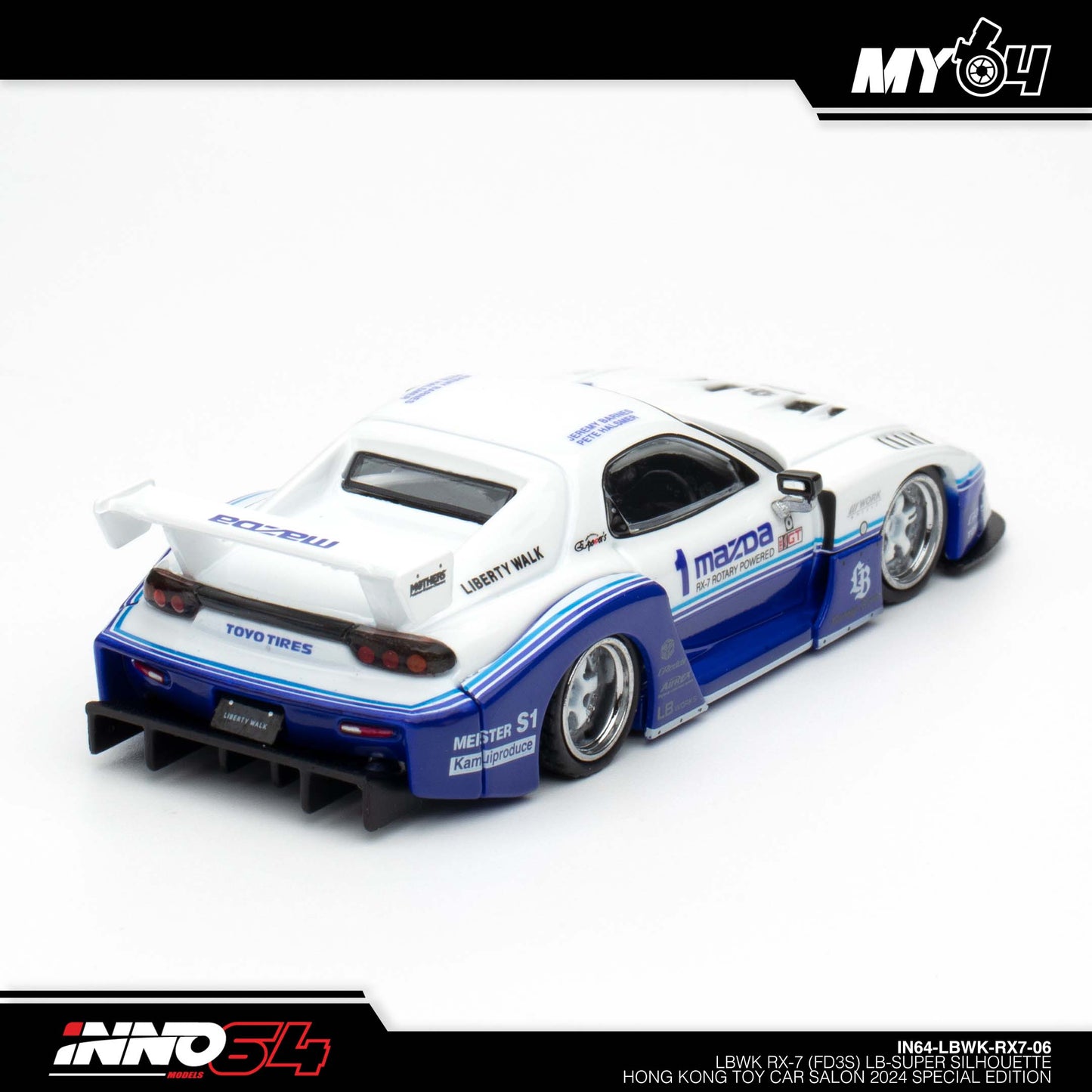 [INNO64] Mazda RX7(FD3S) LB-Super Silhoutte Hong Kong Toy Car Salon 2024 Special Edition With Chase Car