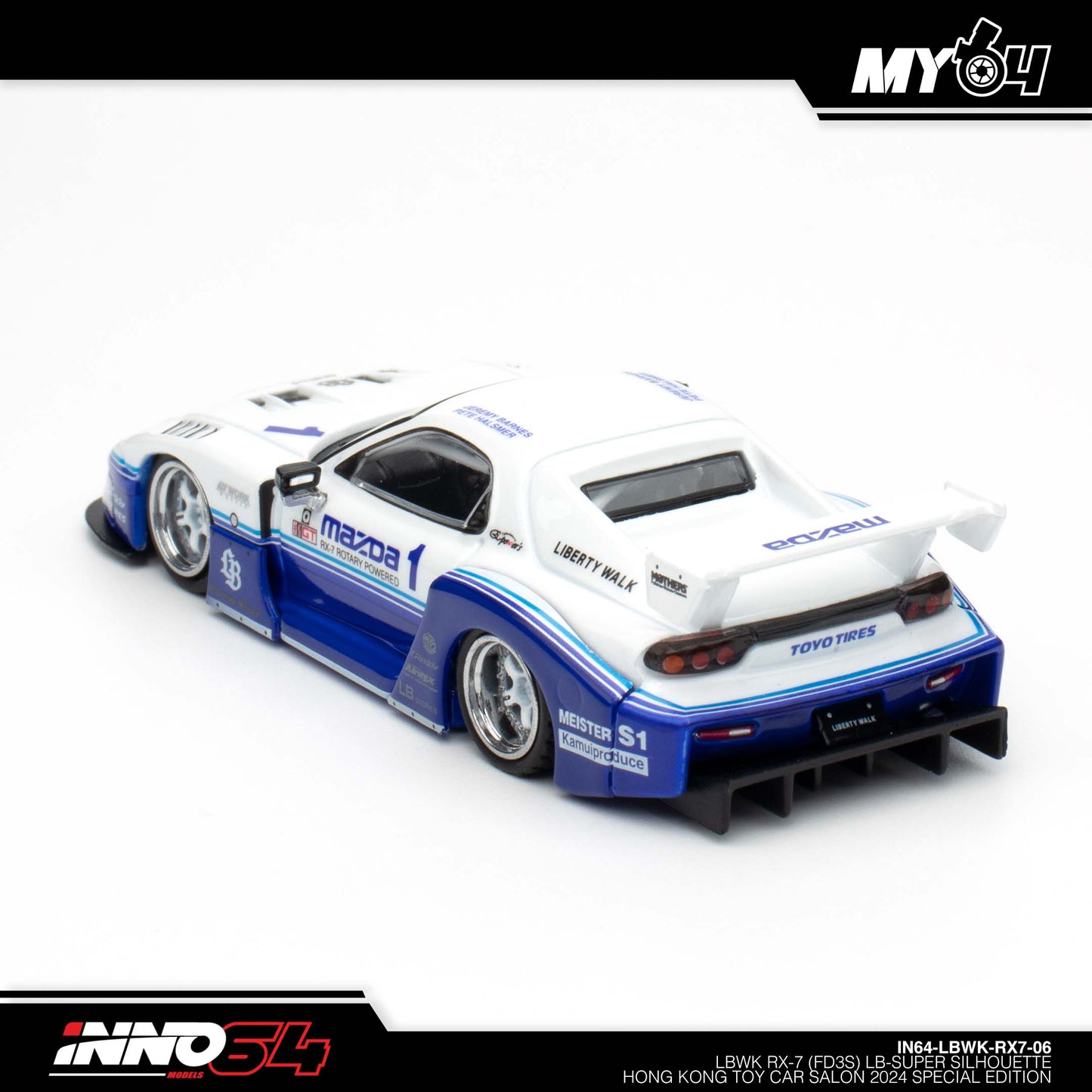 [INNO64] Mazda RX7(FD3S) LB-Super Silhoutte Hong Kong Toy Car Salon 2024 Special Edition With Chase Car