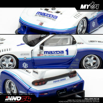 [INNO64] Mazda RX7(FD3S) LB-Super Silhoutte Hong Kong Toy Car Salon 2024 Special Edition With Chase Car