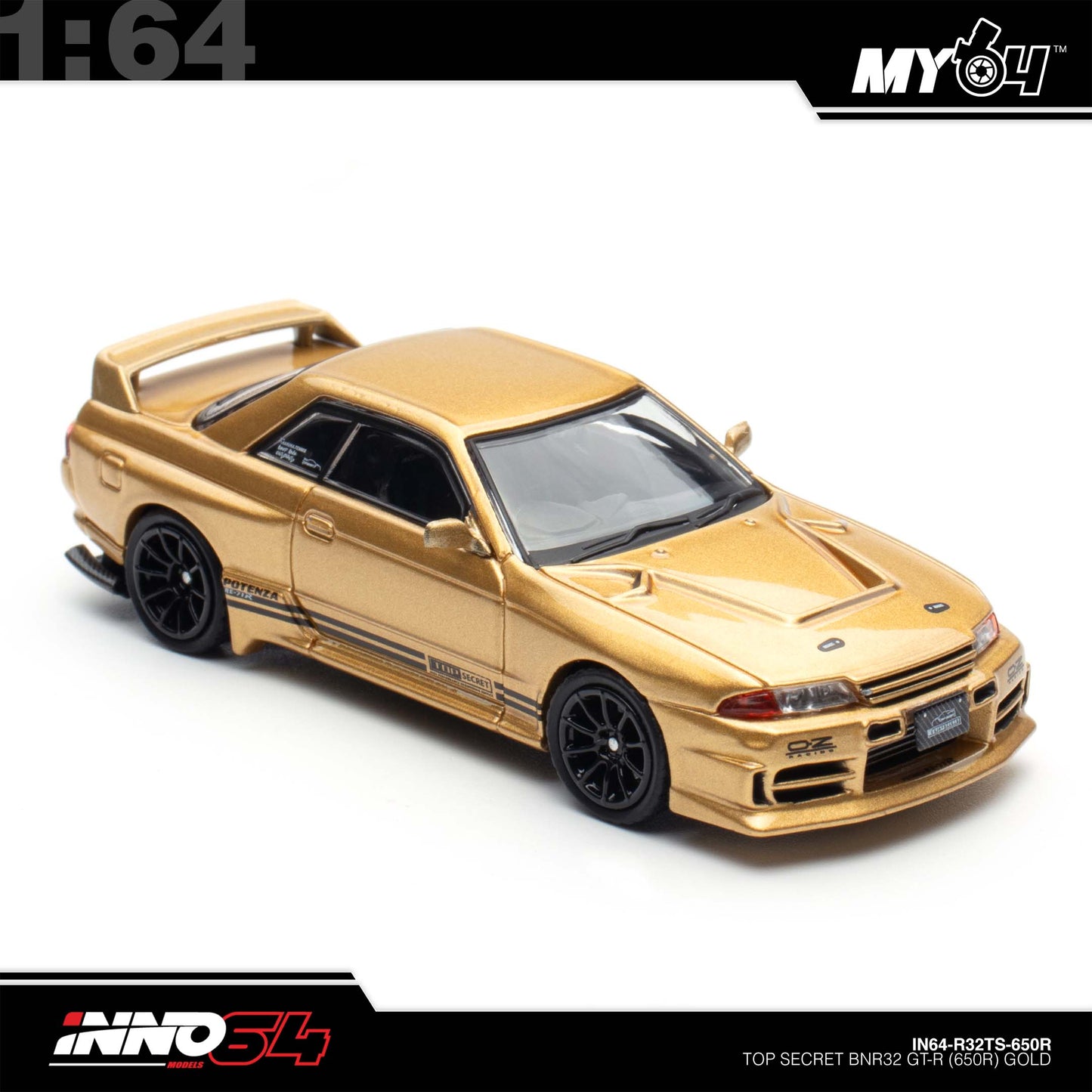 [INNO64] 1:64 Nissan Skyline Top Secret BNR32 GT-R (650R) - Gold