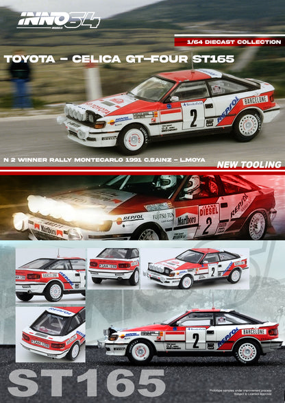 [INNO64] 1:64 Toyota Celica GT-FOUR (ST165) Winner Rally Monte Carlo 1991 C. Sainz / L. Moya