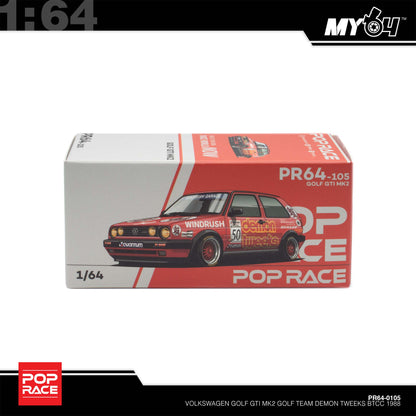 [Pop Race] 1:64 Volkswagen Golf GTI MKII - Team Demon Tweeks BTCC 1988