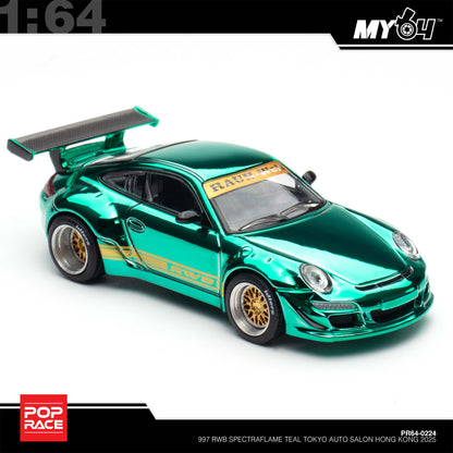 [Pop Race] 1:64 RWB997 - Spectraflame Teal (TASHK25)