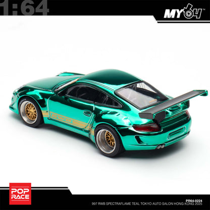 [Pop Race] 1:64 RWB997 - Spectraflame Teal (TASHK25)