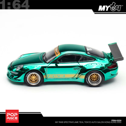 [Pop Race] 1:64 RWB997 - Spectraflame Teal (TASHK25)