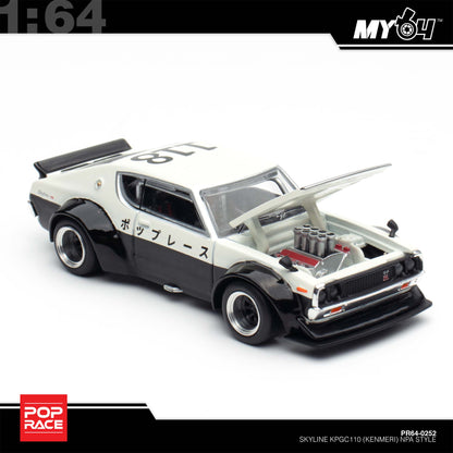 [Pop Race] 1:64 Nissan Skyline GT-R V8 Drift (Kenmeri) - NPA Style