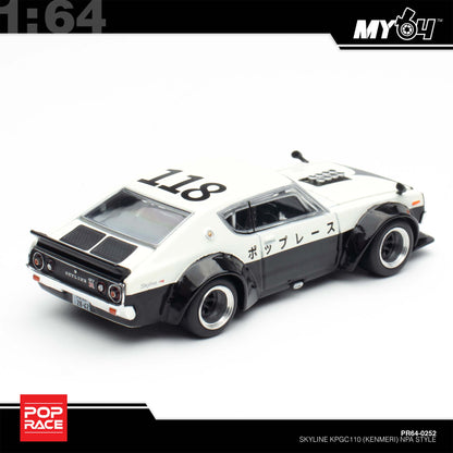 [Pop Race] 1:64 Nissan Skyline GT-R V8 Drift (Kenmeri) - NPA Style