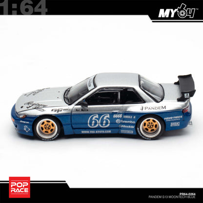 [Pop Race] 1:64 Pandem Silvia S13 - Moontech Blue