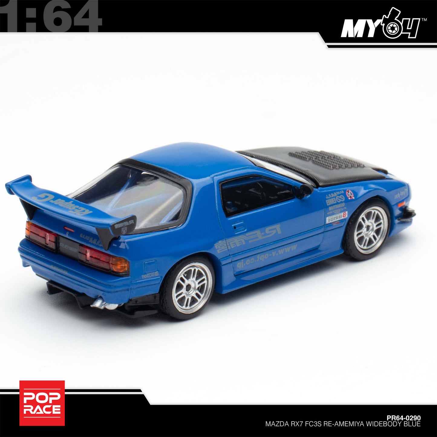 [Pop Race] 1:64  Mazda RX7 (FC3S) Re-Amemiya - Re-Amemiya Blue
