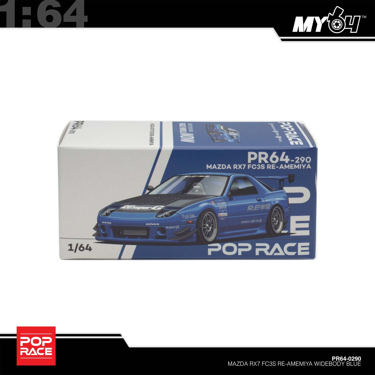[Pop Race] 1:64  Mazda RX7 (FC3S) Re-Amemiya - Re-Amemiya Blue
