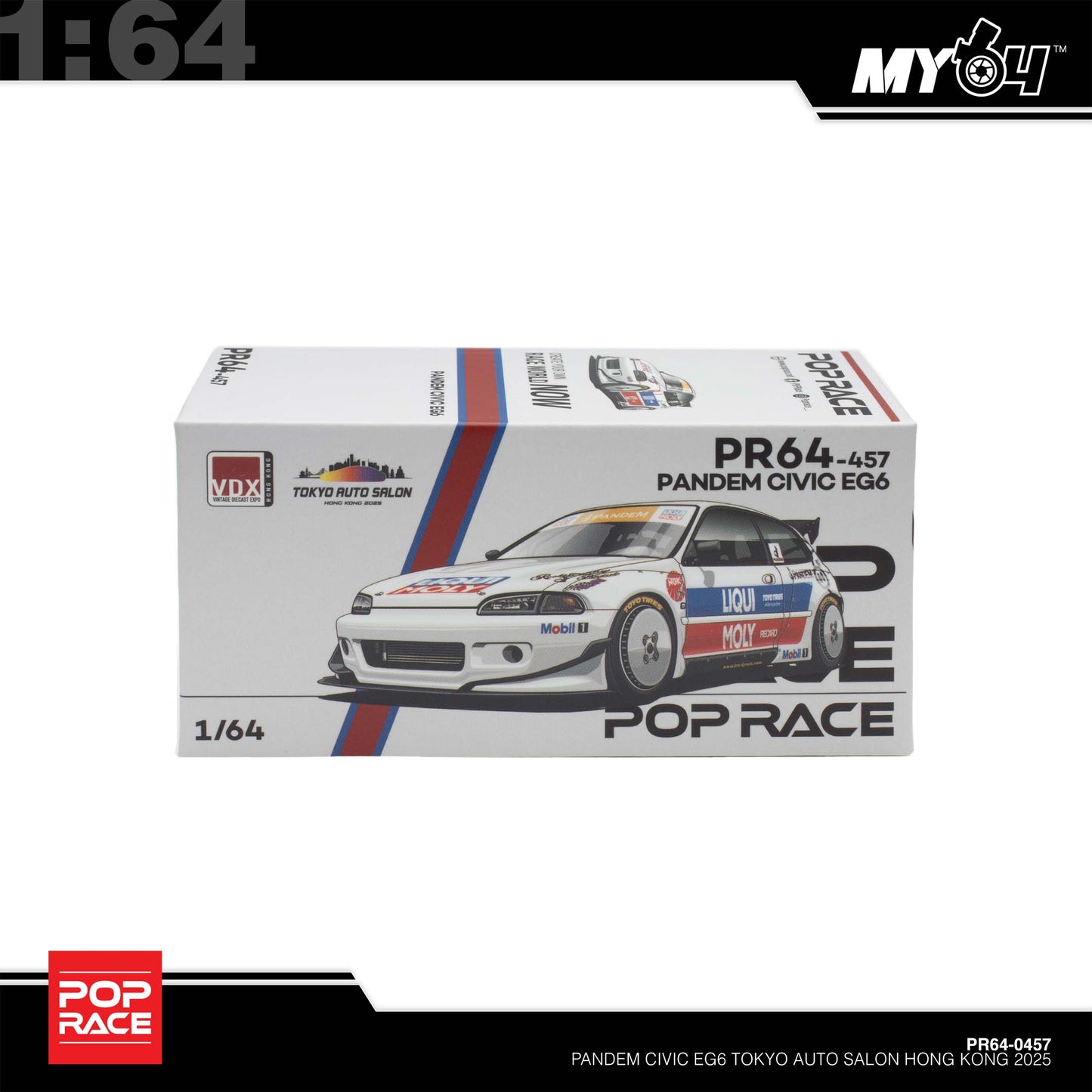 [Pop Race] 1:64 Pandem Civic EG6 VDX (TASHK25)