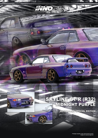 [INNO64] 1:64 Skyline GT-R (R32) - Midnight Purple Australia Special