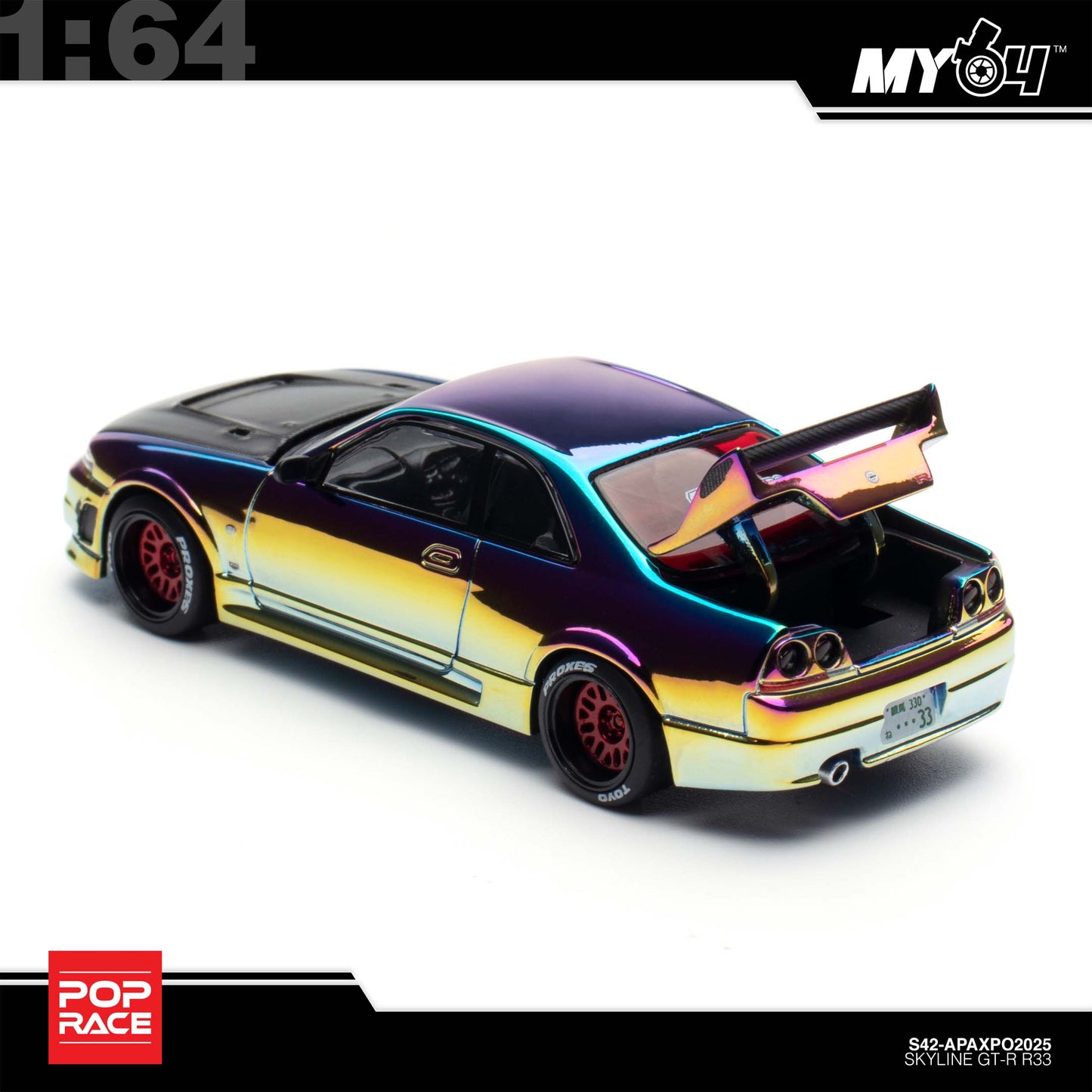 [Pop Race] 1:64 Nissan Skyline R33 GT-R APAXPO 2025