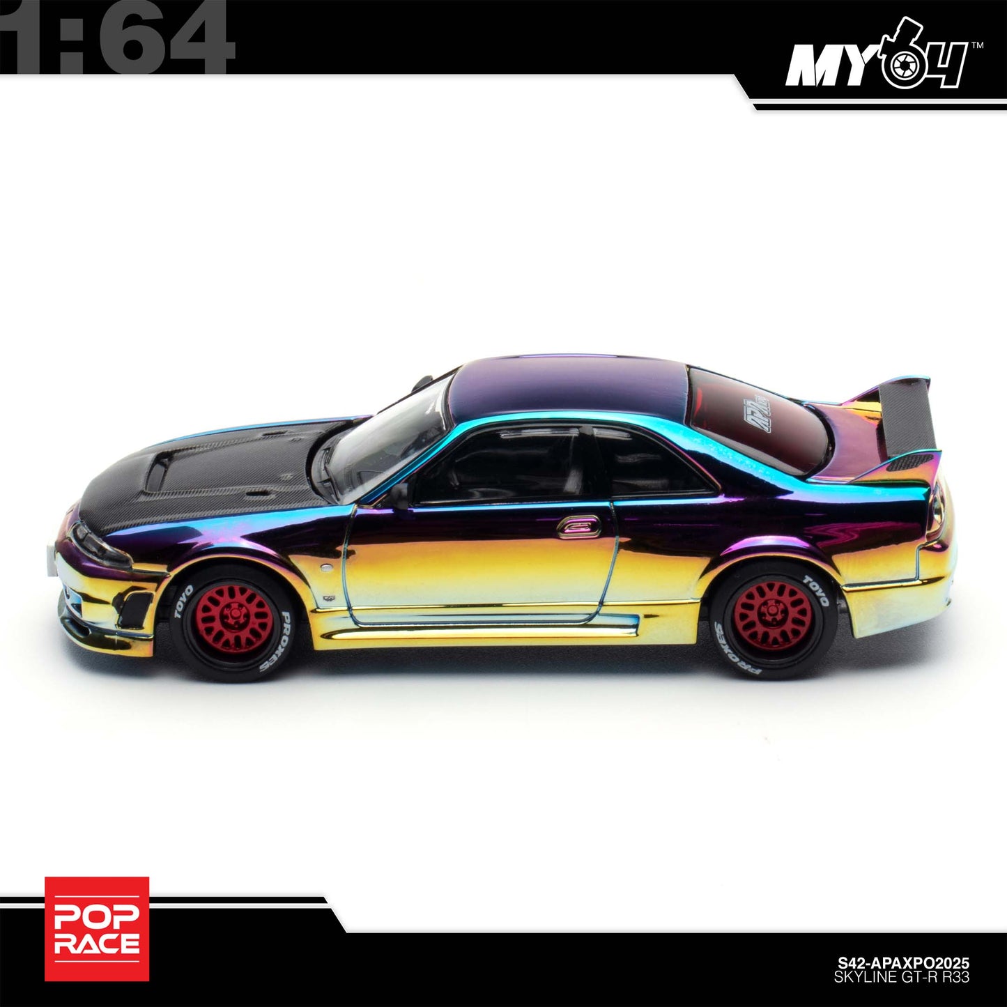 [Pop Race] 1:64 Nissan Skyline R33 GT-R APAXPO 2025