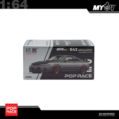 [Pop Race] 1:64 Nissan Skyline R33 GT-R APAXPO 2025