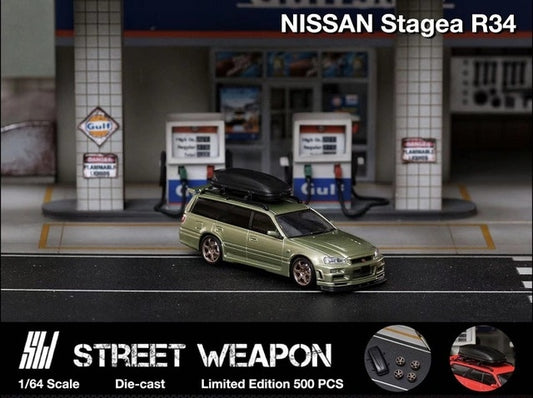 [Street Weapon] Nissan Stagea R34 - Jade Green Limited 500