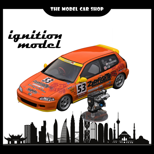 [Ignition Model] Honda Civic (EG6) - Orange ZERO FIGHTER With (B16A) Engine