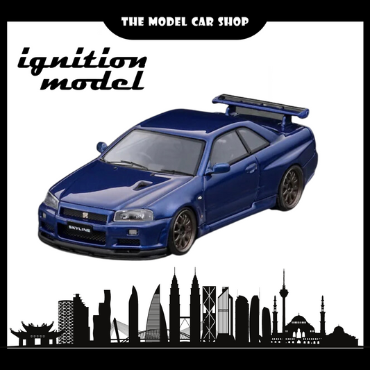 [Ignition Model] Nissan Skyline GT-R V-spec ll (R34) - Bayside Blue