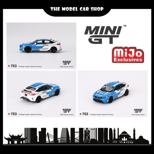 [MINI GT] Mijo Exclusive Honda Civic Type R #3 2023 Pace Car Blue