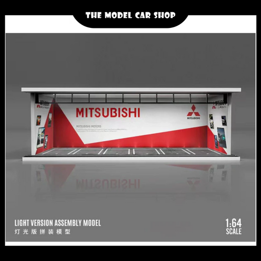 [More Art] Parking Lot Scene Diorama Mitsubishi