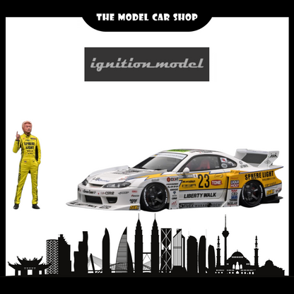 [Ignition Model] LB-Super Silhouette S15 SILVIA - White/Yellow With Mr. Hibino (Limited 150pcs)