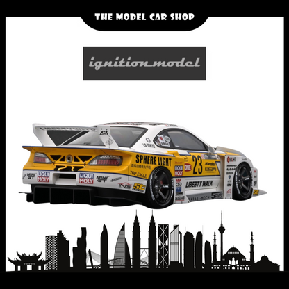 [Ignition Model] LB-Super Silhouette S15 SILVIA - White/Yellow With Mr. Hibino (Limited 150pcs)