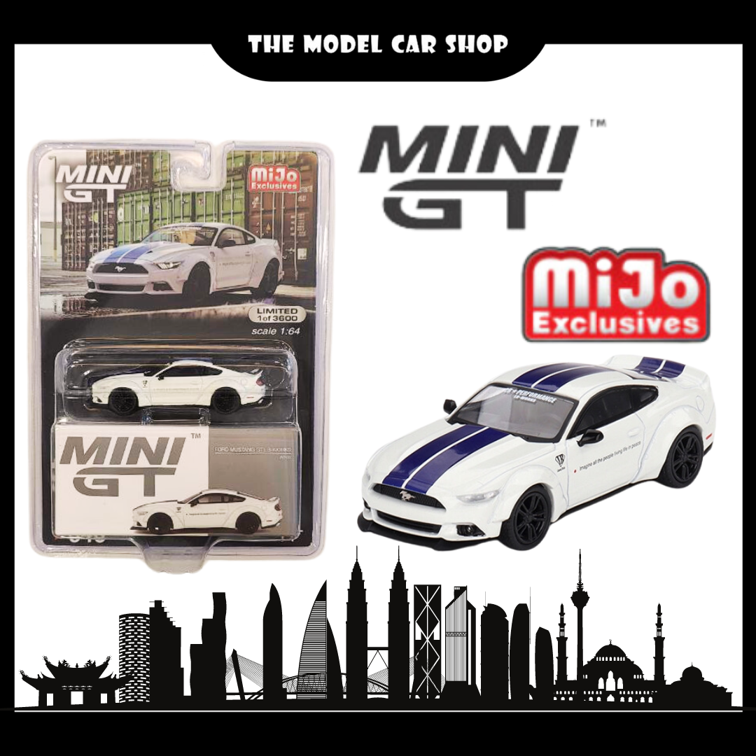 [MINI GT] Ford Mustang GT LB-Works - White Mijo Exclusive