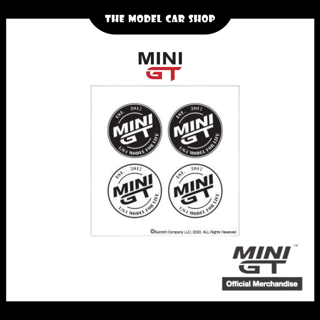 [MINI GT] Official Merchandise Round Logo Mini Sticker Set (9.5cm x 9.5cm)