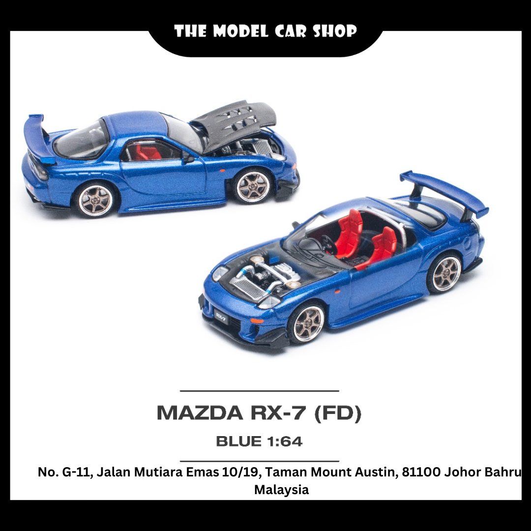 [Pop Race] MAZDA RX-7 (FD3S) RE-AMEMIYA WIDEBODY METALLIC BLUE