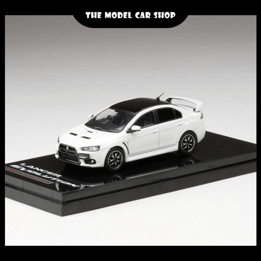 [Hobby Japan] Mitsubishi Lancer Evolution Ⅹ FINAL EDITION With Engine Display Model, Black Roof White Pearl