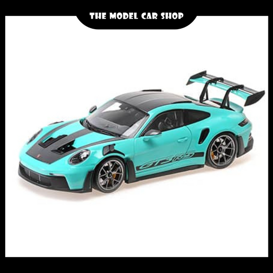 [Minichamps] Porsche 992 GT3RS Bleu Tiffany with Grey Wheels, Weisssach Package