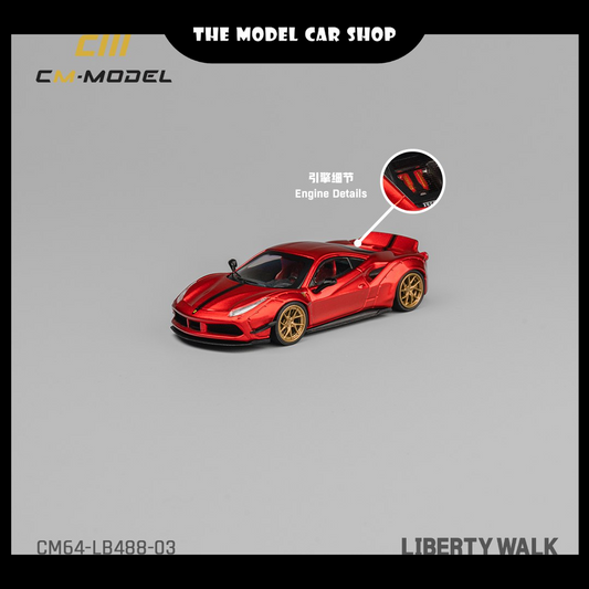 [CM Model] LBWK 488 Widebody - Metallic Red
