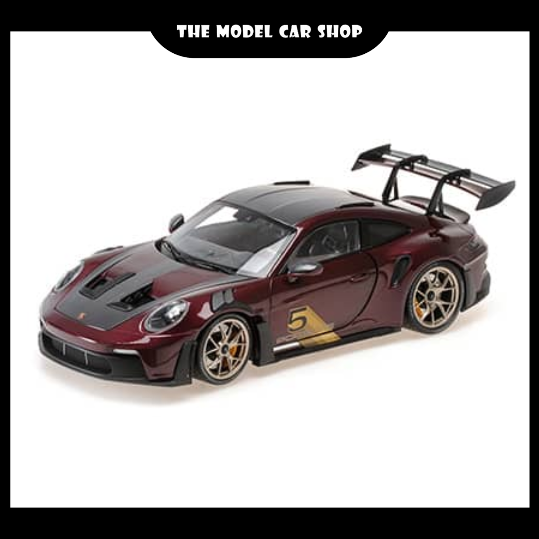 [Minichamps] Porsche 992 GT3RS Maroon with Gold Wheels, Weisssach Package