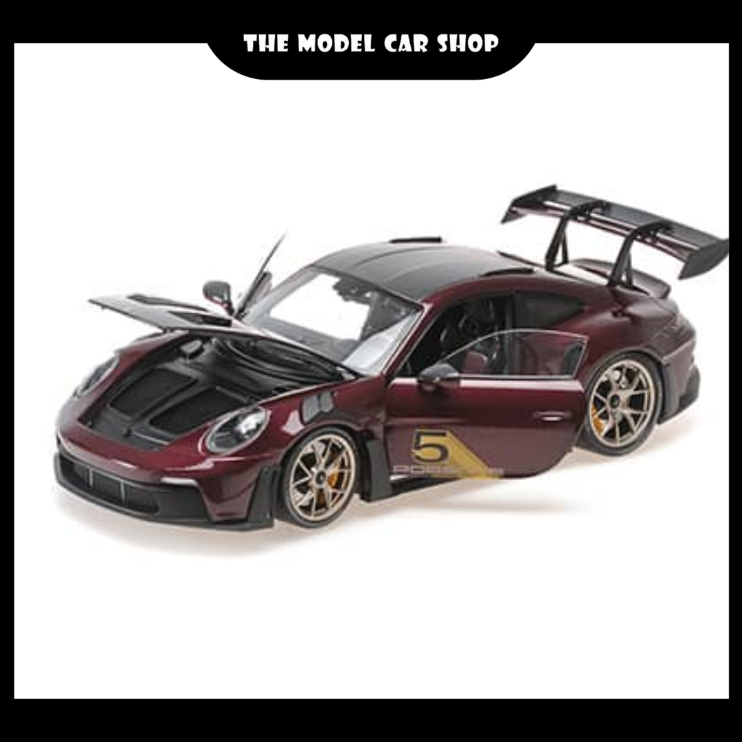 [Minichamps] Porsche 992 GT3RS Maroon with Gold Wheels, Weisssach Package