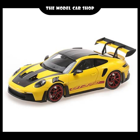 [Minichamps] Porsche 992 GT3RS Yellow with Red Wheels, Weisssach Package