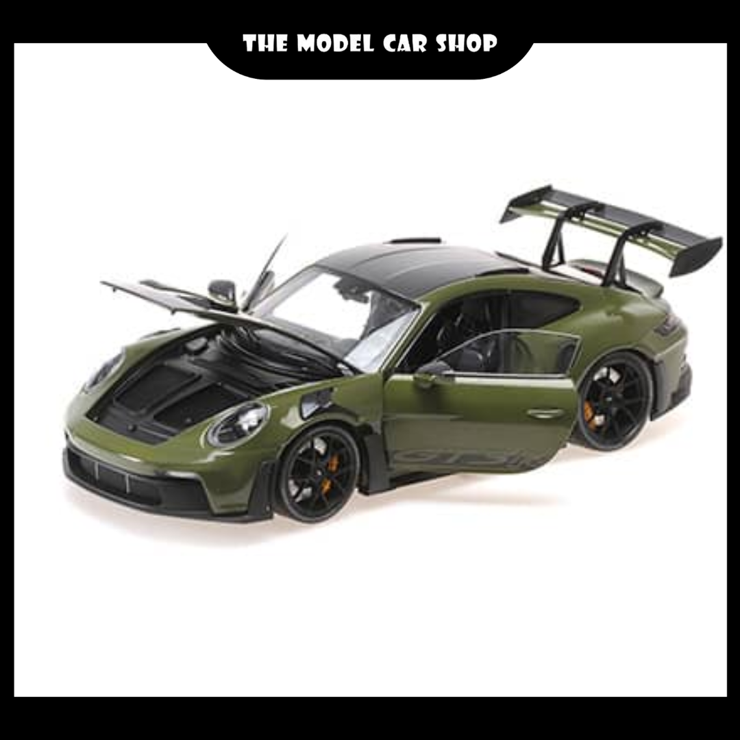 [Minichamps] Porsche 992 GT3RS Nato Olive with Black Wheels, Weisssach Package