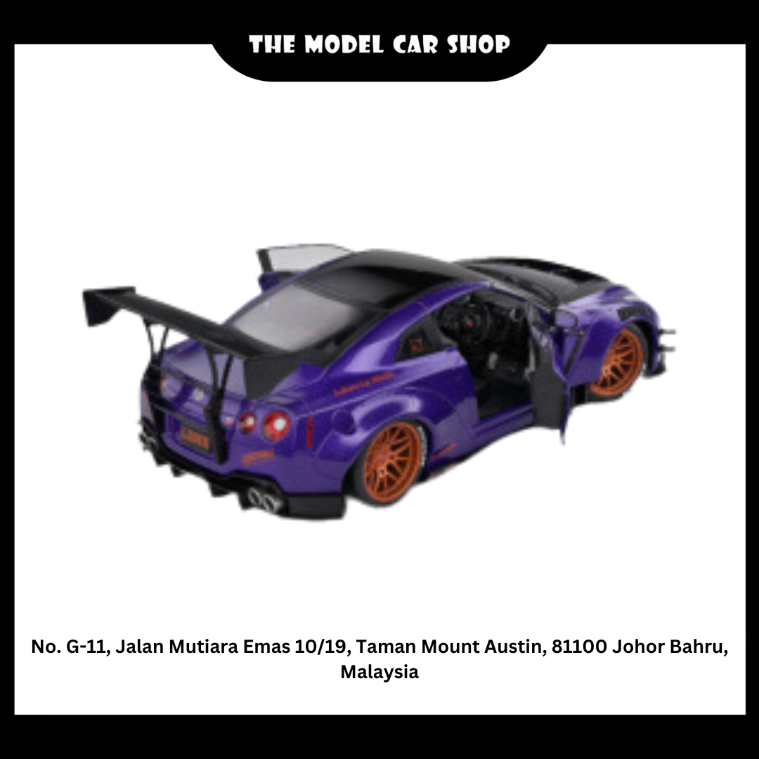 [Solido] Nissan GT-R (R35) W/Liberty Walk Body Kit 2.0 Purple 2022