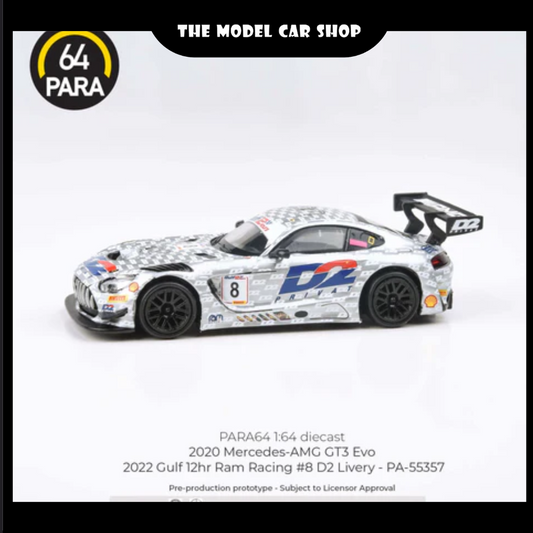 [PARA64] Mercedes-AMG GT3 Evo 2022 Gulf 12hr Ram Racing #8 D2 Livery (LHD)