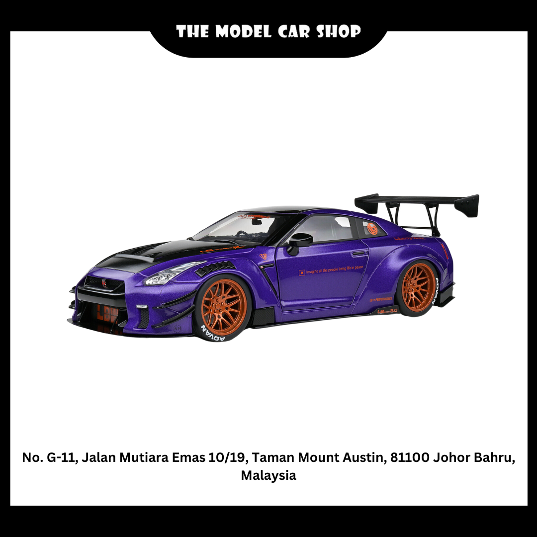 [Solido] Nissan GT-R (R35) W/Liberty Walk Body Kit 2.0 Purple 2022