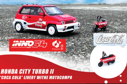 [INNO64] Honda City Turbo II "Coca-Cola" Livery With Motocompo