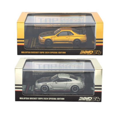 [INNO64] Nissan Skyline GT-R (R34) + (R35) Malaysia Diecast Expo 2024 Special Edition(MDX2024) Combo