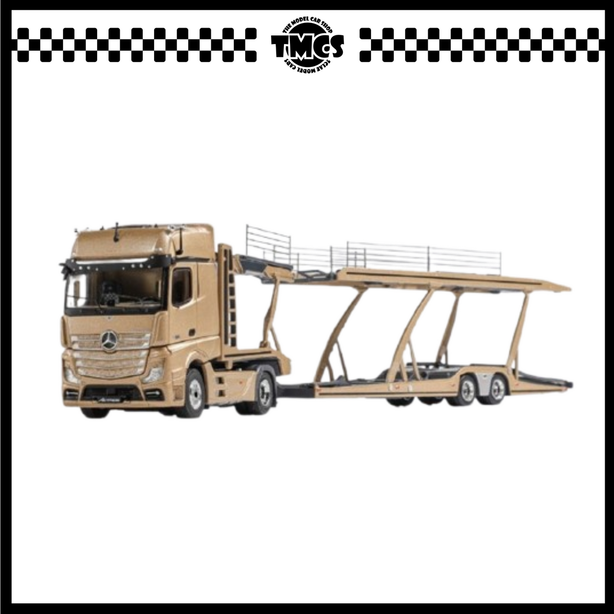 [GCD] 1:64 Mercedes-Benz Actros Car Carrier – Gold