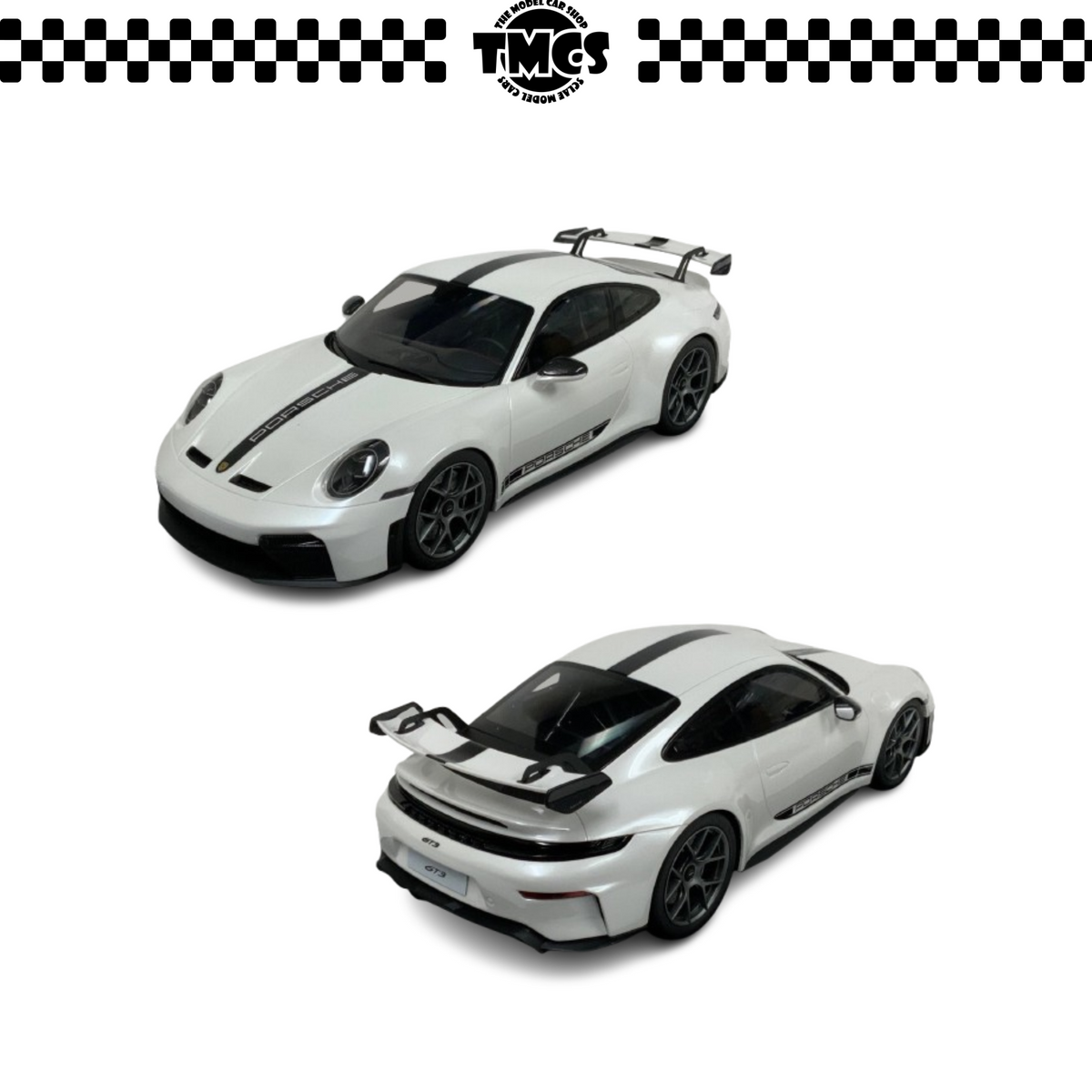 [IVY] 1:18 Porsche 911 GT3 - White With Black Paint Scheme