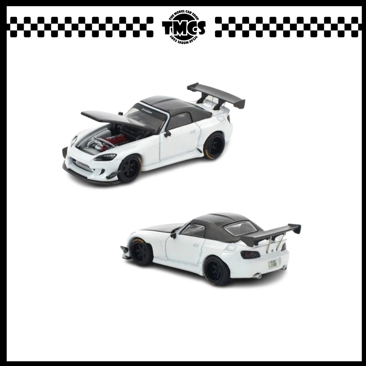 [Pop Race] 1:64  Pandem Honda S2000 Softtop - White