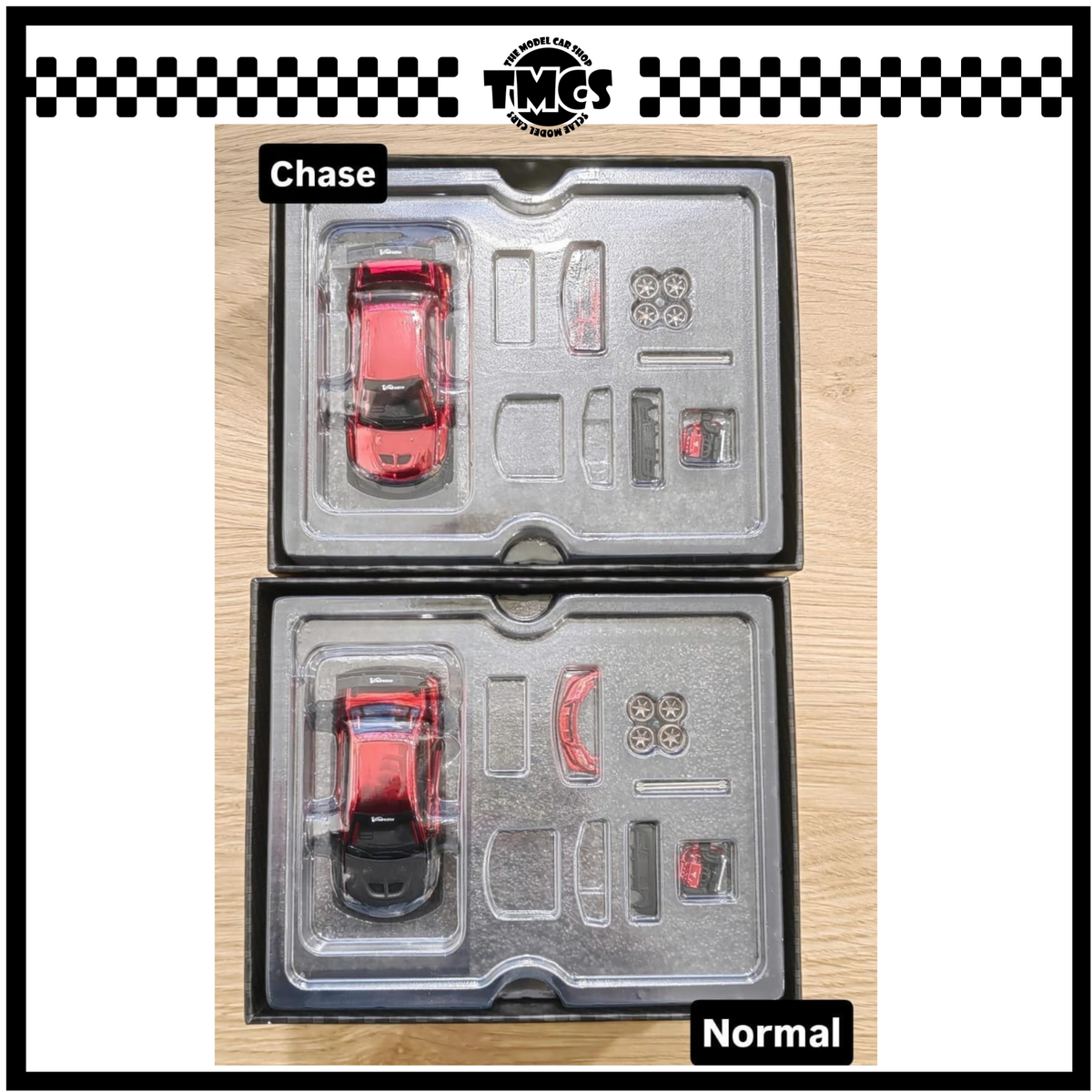 (UNSEAL UNIT) [Peako] 1:64 Combo Set Mitsubishi Lancer Evolution IX - Chrome Red (HKTS26)  (1 Normal + 1 Chase)